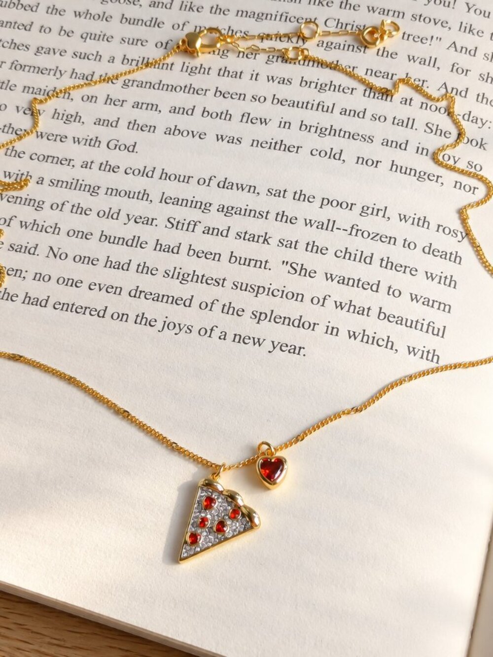 Kate Spade Pizza My Heart Pendant Necklace Gold Multicolor Pizza Slice Charm - Picture 2 of 3